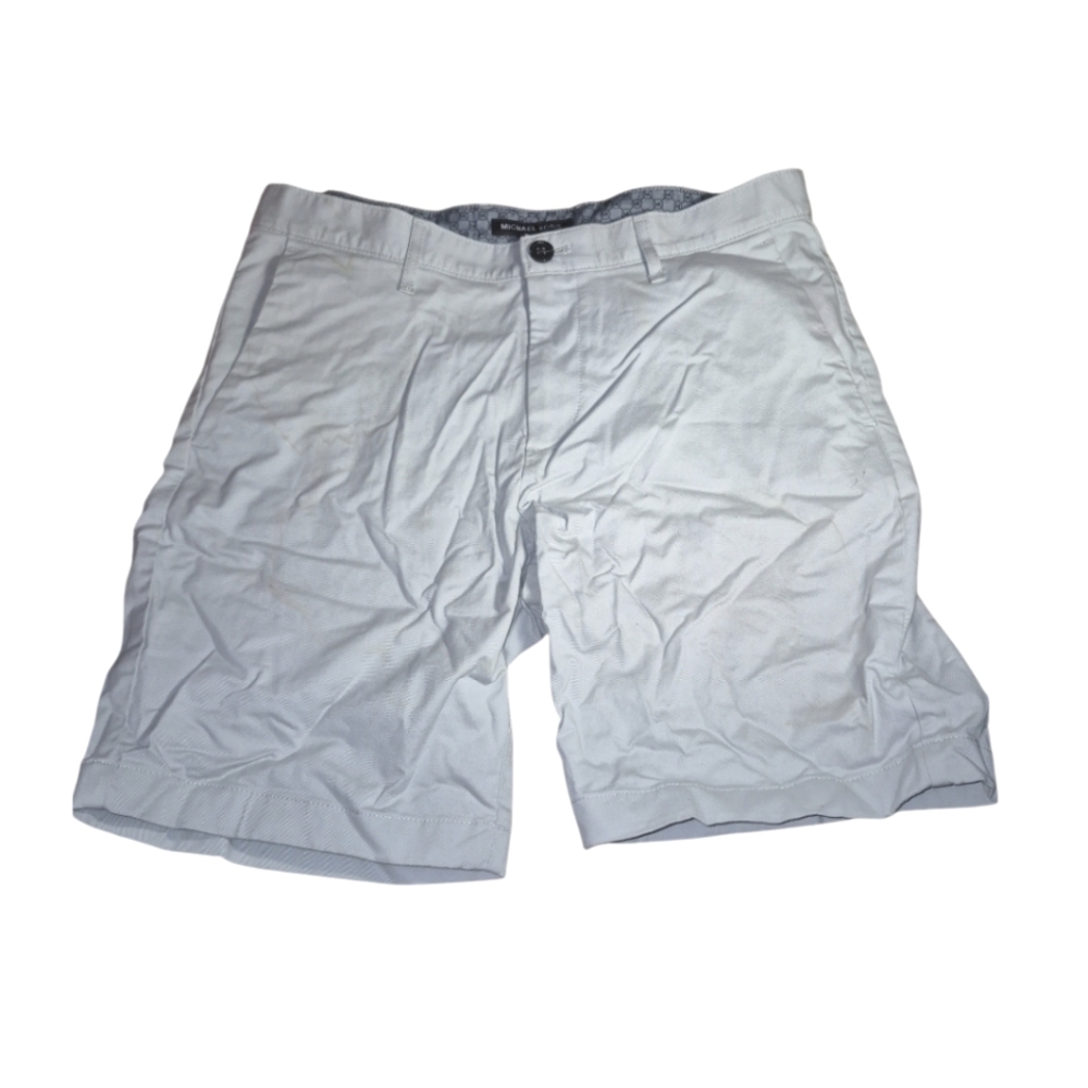 Michael Kors White Men's Flat Front Shorts